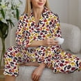 thumbnail image 6 of Uemuo Halloween Pumpkin Pattern Womens Pajama Sets,PJ Set for Women,Pajamas for Women Logo,Long Sleeve Pajama Set for Women,Soft Long Sleeve Top With Pants-X-Large, 6 of 9