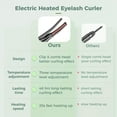 thumbnail image 2 of Heated Eyelash Curler, USB Rechargeable Electric Heating Eyelash Curler for Women, 3 Temperature Modes 2 in 1 Clip-Type Eyelash Curler with Built-in Comb Fast Heating & Long Lasting, 2 of 6