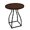 Brown, variant on Round Side Table with Metal Pedestal Base (Brown)