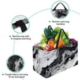 thumbnail image 3 of Marble Large Capacity Reusable Foldable Oxford Cloth Shopping Bag Laundry Basket Grocery Baskets, 3 of 7