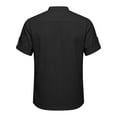 thumbnail image 5 of GUZOM Mens Henley Shirt Short Sleeve 100% Cotton Relaxed Fit, Breathable Casual Everyday Wear Top for Men in Black,Size 2XL, 5 of 9