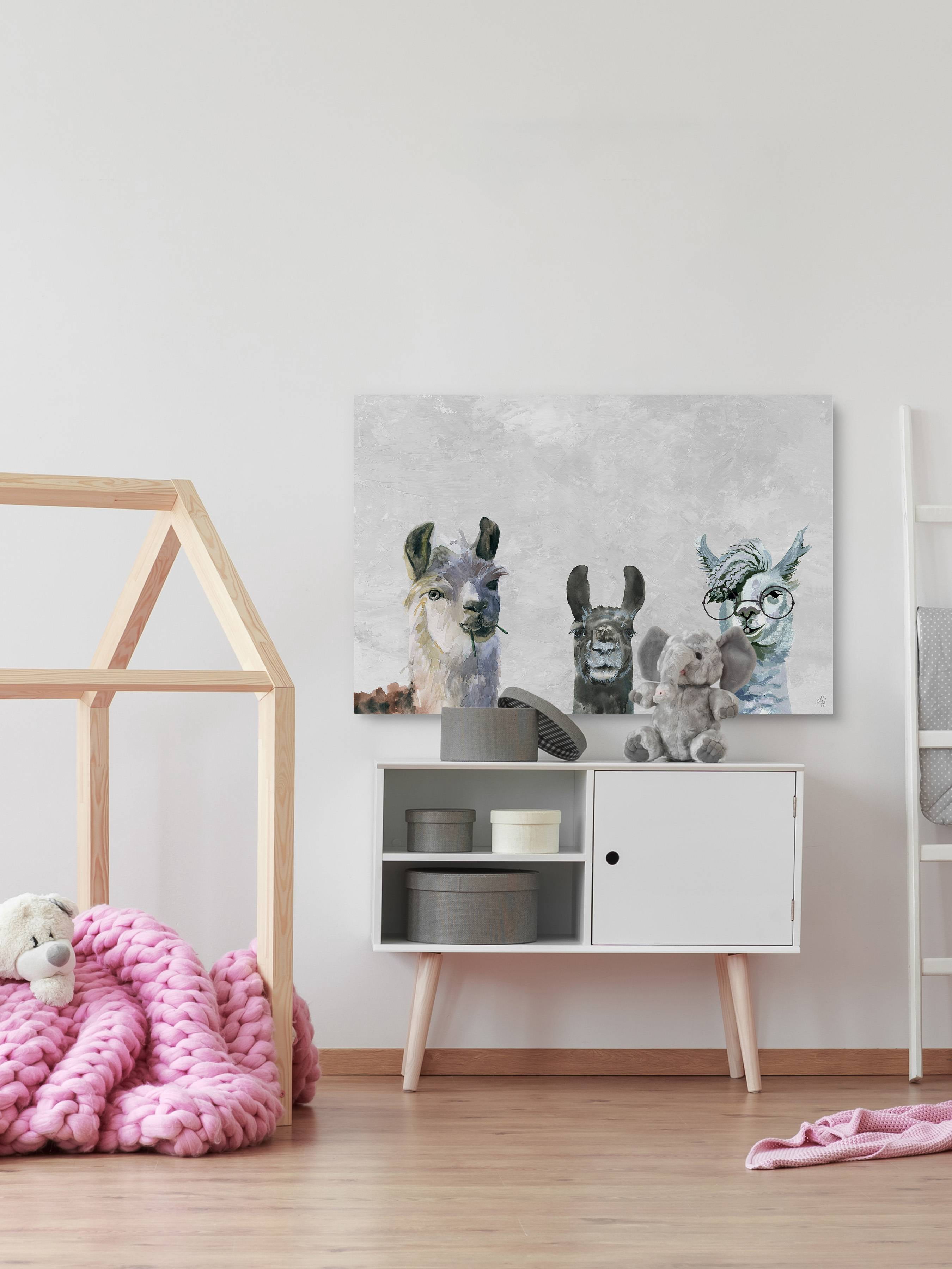 Marmont Hill Llama Squad II Canvas Wall Art