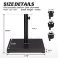 thumbnail image 5 of Crestlive Products Patio Umbrella Base 43lbs Concrete Umbrella Stand in Black, 5 of 10