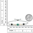 thumbnail image 4 of Gem Stone King 925 Silver and 10K Yellow Gold Green Malachite and Black Onyx and White Lab Grown Diamond Bracelet for Women | 2.65 Cttw | Gemstone | Cushion 6MM | Fully Adjustable 9 inch, 4 of 5