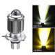 thumbnail image 1 of 1 unidad de bombilla LED H4 Moto H6 BA20D para faros delanteros de motocicleta, lente CSP, luz blanca y amarilla, accesorios para scooter, luces antiniebla de 12 V, 1 of 5