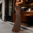 thumbnail image 6 of Karymi Spring Dresses for Women Solid Sleeveless Tank Style Maxi Dress, Classic Scoop Neck Stretchy, Bodycon Fit Casual Summer Dress Maxi Dress, 6 of 7