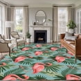 thumbnail image 2 of Pink Flaming Birds Large Area Rugs 5x8 ft Tropical Plant Summer Blue Background Washable Rug Non Slip Indoor Carpet Absorbent Floor Mat for Living Room Bedroom Dining Room, 2 of 9