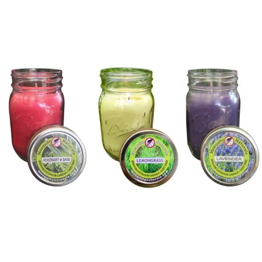 Natural Lemongrass Lavender Rosemary Sage Mosquito Repellent Candle Set Of 3 Indoor Outdoor 88 Hour Burn Naturally Repels Insects With Essential Oils Citronella Soy Ball Mason Jar Made In Usa Walmart Com