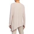 thumbnail image 2 of CALVIN KLEIN Womens Pink Asymmetrical Metallic Long Sleeve Jewel Neck Top  Size: XL, 2 of 2