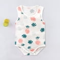 thumbnail image 2 of WNVMWI Infant Boy Clothes Summer Newborn Sleeveless Tank Bodysuit Baby Boys Crew Neck Casual Romper 12-18 Months Pink, 2 of 2