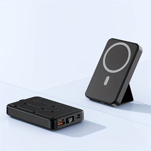 Magnetic Wireless Power Bank 10000mAh with Stand, 22.5W PD Fast Charging Portable Charger for iPhone, -C Phones & Tablets, Travel Battery Pack