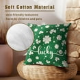 thumbnail image 4 of St. Patrick''s Day Pillowcovers Green Lucky Clover Throw Pillow Covers Lucky Shamrock Cushion Case for Sofa Home Decor Bedroom Living Room Outdoor 16x 16 Inches Set of 2 Spring Pillow Covers, 4 of 6