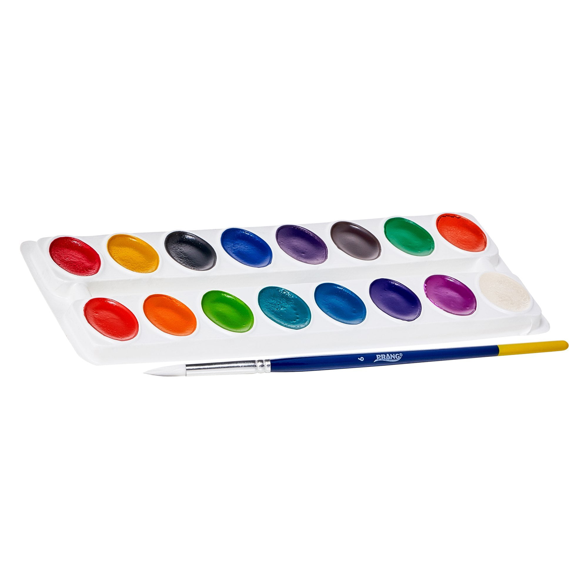 Garosa peinture à l'eau solide 2 boîtes 16 couleurs peinture aquarelle  solide pigment compact avec pinceau pratiquant le dessin