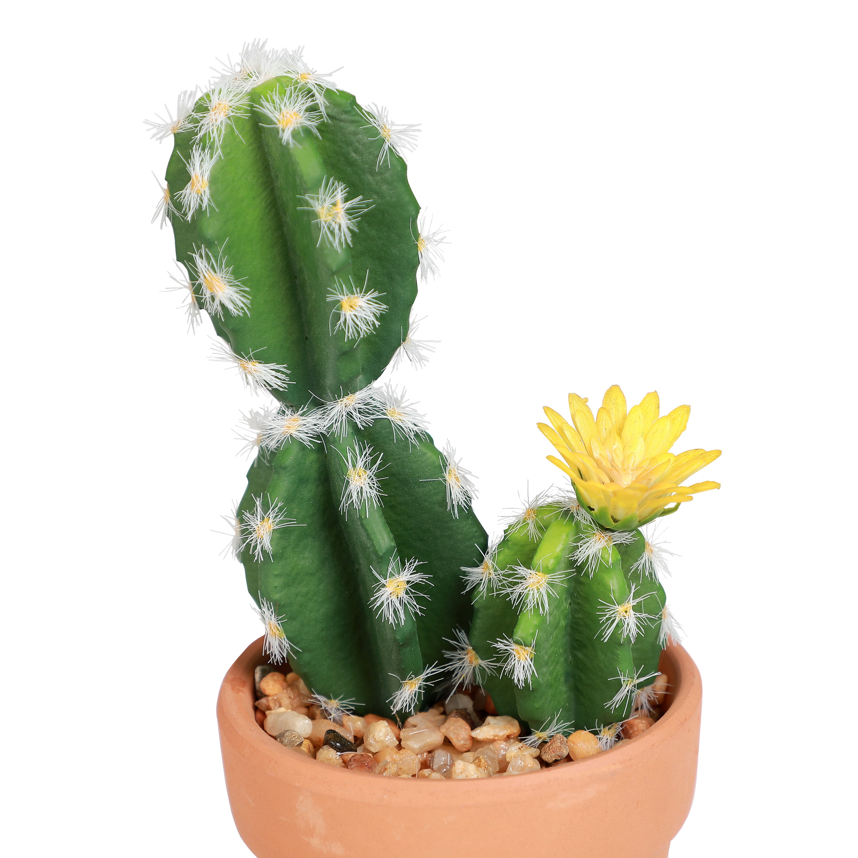 Mainstays 5.7" Artificial Potted Cactus - Green with Yellow Flower