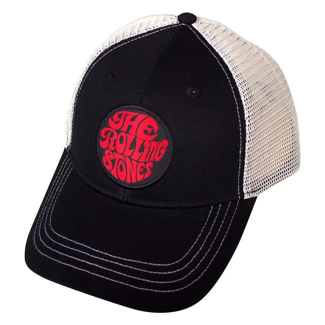 The Rolling Stones Adult Logo Mesh Back 70s Trucker Cap