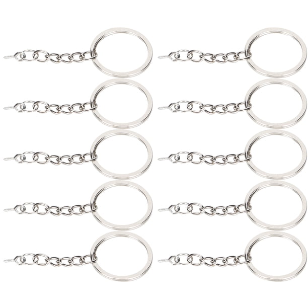 Llavero aleación Llavero Anillo Con Tornillo Ojo Pin Conector Accesorios DIY Para Teléfonos Móviles Bolsas Monederos 10pcs