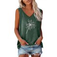 thumbnail image 4 of Birdeem Womens Printed Sleeveless Casual V-Neck Tank Top, 4 of 9
