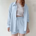 thumbnail image 2 of TAIAOJING Girls Outfits Sets Casual Summer Fall Outfits Sets Shirt Shorts Outfits Sets For Kids Toddler Girls Comfortable Solid Color Loose Fit Daily Wear School Playground Lovely 11-12Y, 2 of 9