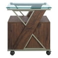 thumbnail image 4 of Zenos Mobile File Cabinet with Casters in Traditional Cherry Red Engineered Wood, 4 of 11