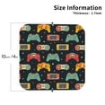 thumbnail image 3 of Kll Square Drink Coasters Set Of 4,Pu Leather Absorbent Coasters Set Decorative Coffee Cup Coasters Housewarming Gift For Home Decor-Retro Video Game, 3 of 9