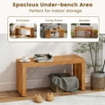 thumbnail image 6 of Gymax 36 Inch Patio Bench All-Slat Acacia Wood Loveseat for 2 People 800 lbs Capacity, 6 of 10