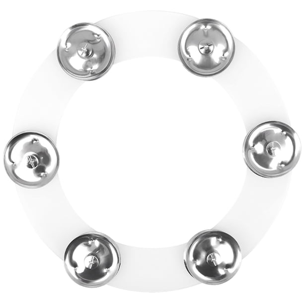 Platillos Ching Ring, Pandereta Hi-hat montable con 6 sonajas, Juego de batería, Accesorios para platillos