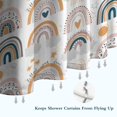 thumbnail image 6 of White Boho Bohemia Rainbows Suns Clouds Pattern Shower Curtain 36"x72" ,Bathroom Decorative Shower Curtains Set with 12 Hooks,Modern Waterproof Washable Shower Curtain, 6 of 6