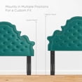 thumbnail image 4 of Modway Diana Tête de Lit en Velours Performance Capitonnée Full/Queen en Turquoise, 4 of 11