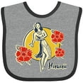 thumbnail image 3 of Inktastic Retro Hula Girl Girls Baby Bib, 3 of 4