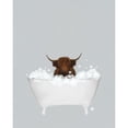 thumbnail image 3 of Straatsma, Leah 12x14 Black Modern Framed Museum Art Print Titled - Highland Cow Blue Bath, 3 of 5