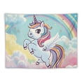 thumbnail image 5 of Orinice Unicorn Rainbow Sky Tapestry Wall Hanging Unique Style Graphic Tapestries Home Wall Decor Art for Living Room Bedroom Apartment Farmhouse Dorm 60x50inch, 5 of 6