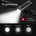 thumbnail image 5 of Juego de luces delanteras de bicicleta 400lm, luz de bicicleta Mtb recargable con luz trasera de 3 modos, luz led para ciclismo Feliz Sencillez, 5 of 5