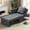 Gray, variant on Ainfox 4-in-1 Convertible Sleeper Chair Bed Pull Out Sofa Bed Chaise Lounge for Home Office (Golden Brown)