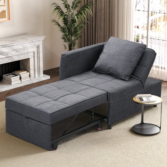 Ainfox 4-in-1 Convertible Sleeper Chair Bed Pull Out Sofa Bed Chaise Lounge for Living Room Bedroom Apartment