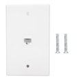 thumbnail image 1 of 1 Port CAT6 White Wall Plate Panel with Module for Hotel Home Decoration Office Building, 1 of 8