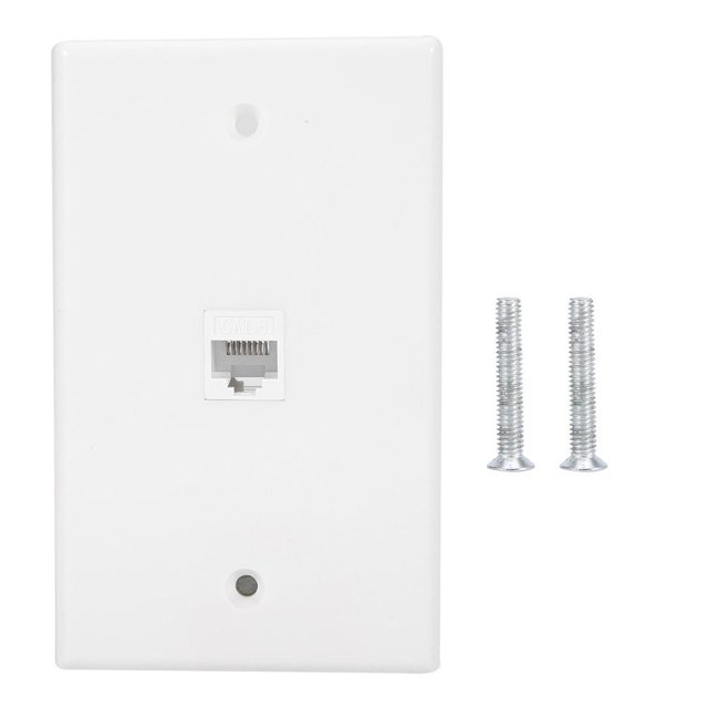 1 Port CAT6 White Wall Plate Panel with Module for Hotel Home Decoration Office Building