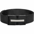 thumbnail image 3 of Stainless Steel Polished Black Ip-Plated Mesh Adjustable Magnetic Bracelet Made In China -Jewelry By Sweet Pea, 3 of 3