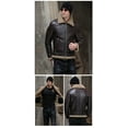 thumbnail image 4 of New Winter Fashion Coat for Man Genuine Leather Jacket Natural Real Sheepskin Shearling Outerwear Thick Wool Liner Brown Vintage Plus Oversize 5XL 6XL XXXXXXL,4XL,Brown, 4 of 5
