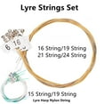 thumbnail image 3 of AFQH 1PC 15/16/19/21/24Strings Lyre Brass Strings Set Lyre Harp Nylon String Replacement Lyre Strings Beginners Instruments Parts, 3 of 6