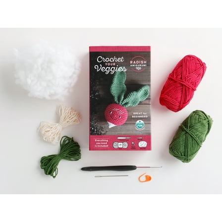 Crochet Your Veggies Amigurumi Kits Crochet Your Veggies Amigurumi Kit Radish: Everything You Need Is Included: 100%-Cotton Yarn, Crochet Hook, Stitch Marke, Book 2, (Hardcover)