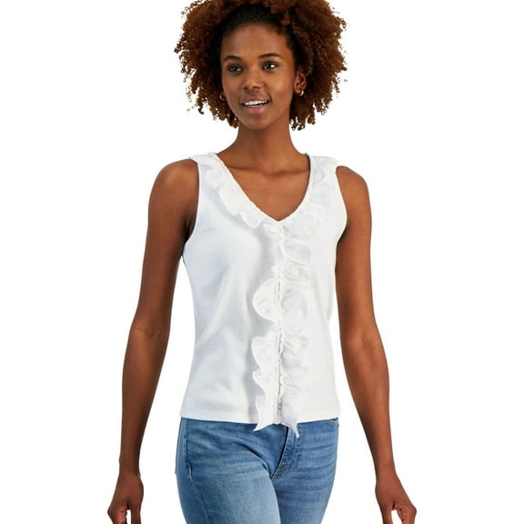 Nautica Jeans Womens Cotton Mixed-Media Ruf Brt White XS