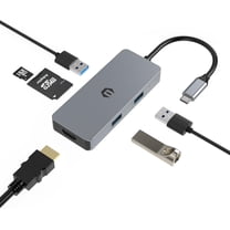 Usb Vga Rj45 Adapter USB C Hub Multiport Adapter, 6-in-1 USB C Hub with 4K HDMI Output, 3. 0 ...