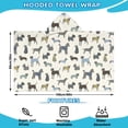 thumbnail image 2 of Cute Animal Dogs Hooded Bath Towel，60"x35" for Ages 3 To 12 Kids, Quick Dry Lightweight Soft Microfiber Hood Beach Towel Cover Up for Kids, 2 of 7
