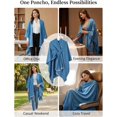 thumbnail image 2 of Kukuzhu Shawl Wraps for Women ponchos Ruana Cape Open Front Duster Cardigan Sweaters for Fall Winter, 2 of 8