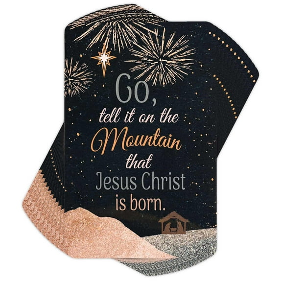 Dicksons Go Tell It On The Mountain 4 Inch Paper Christmas Keepsake Bookmark Pocketcard Pack of 12