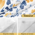 thumbnail image 4 of Watercolor Grey No Hooks Shower Curtain with Snap-in Liner Blue and Yellow Flower Leaves Spring Plant Shower Curtains for Bathroom, Waterproof, Easy Install, Washable 48"x72", 4 of 9