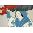 thumbnail image 2 of Sekka, Kamisaka 18x13 White Modern Wood Framed Museum Art Print Titled - Woman from Momoyogusa, 2 of 4