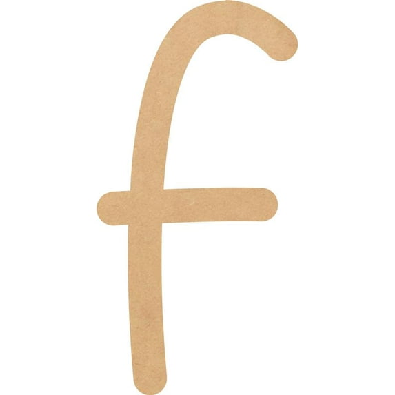 Unfinished Wood MDF Letter 10'' Tall Dessert Sugar F, Paintable Alphabet A-Z