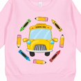 thumbnail image 3 of Inktastic School Bus with Pencils and Crayons Toddler Sweatshirt, 3 of 4