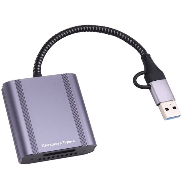 Lector de Tarjetas CFexpress Tipo A, Lector de Tarjetas CFEB USB 3.2 de Alta Velocidad de 10 Gbps, Lector de Tarjetas de Memoria Inteligente para Portátiles.